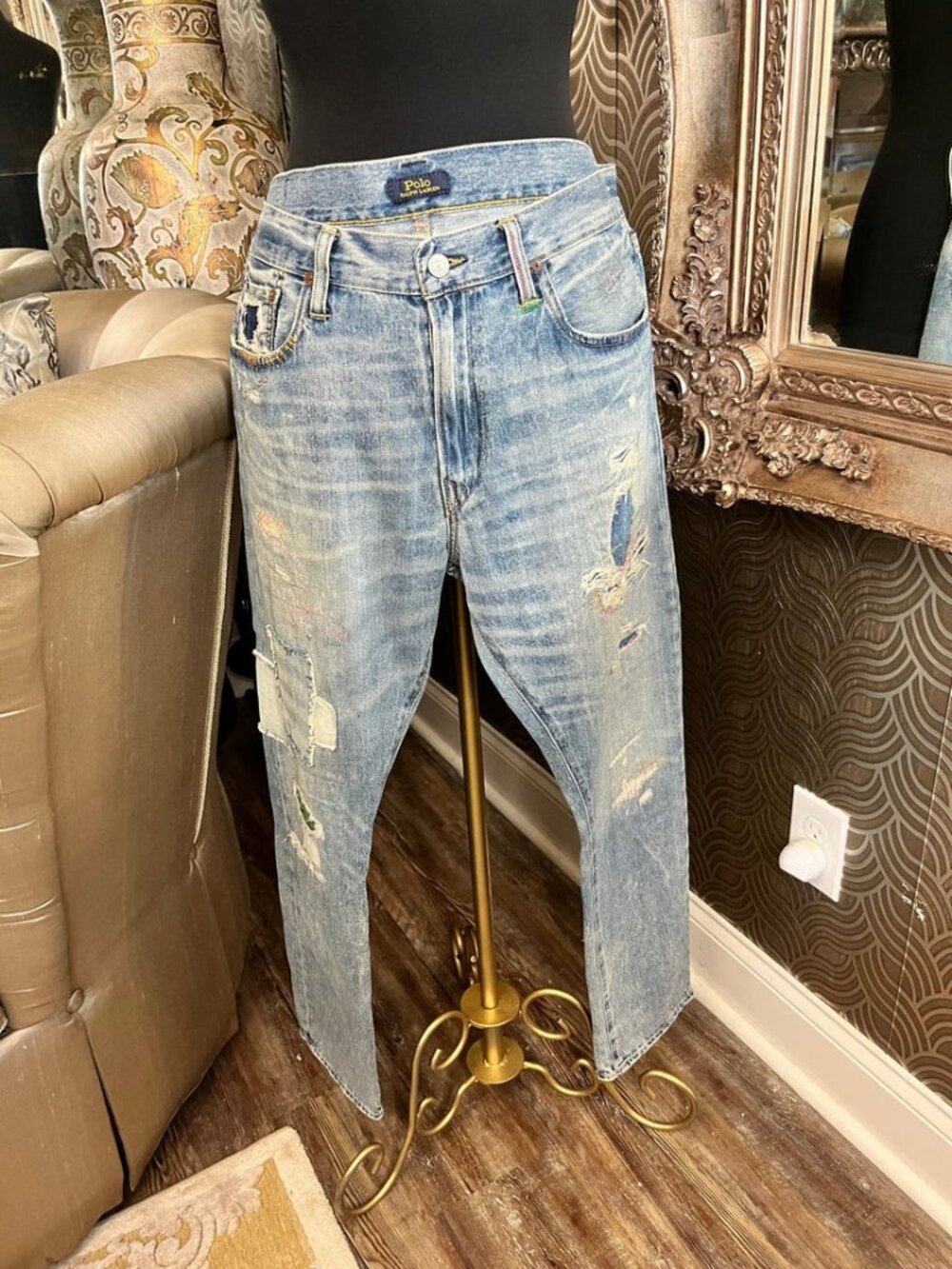 Polo Ralph Lauren men Straight Fit Repaired Clearville Jeans
